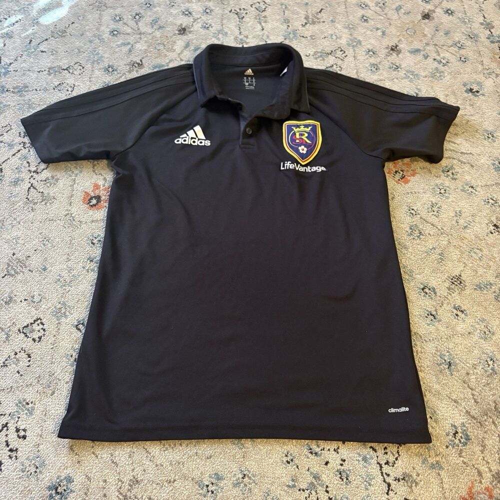 Adidas Climalite S Real Salt Lake MLS Men's Shirt 3 Stripes Soccer Short Sleeve